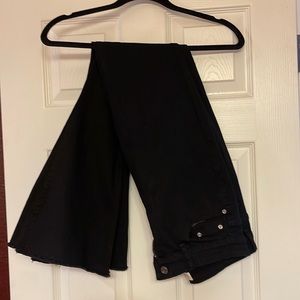 Black High-Rise Flared Jeans